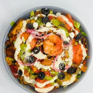 Mediterranean Salad with Shrimp (GF)